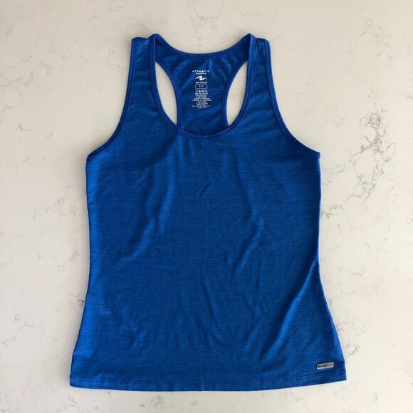 Athletic Works Dri More Racer Back Activewear Top in Polyester Blend Blue Size S - Picture 1 of 8